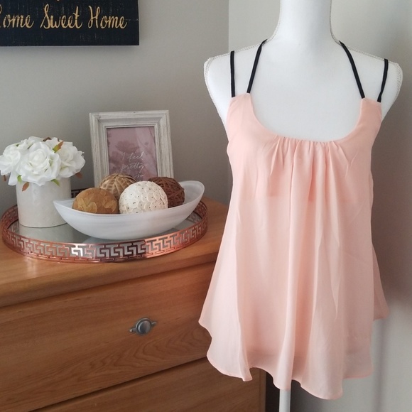 Tobi peach flowy tank top - Picture 1 of 7